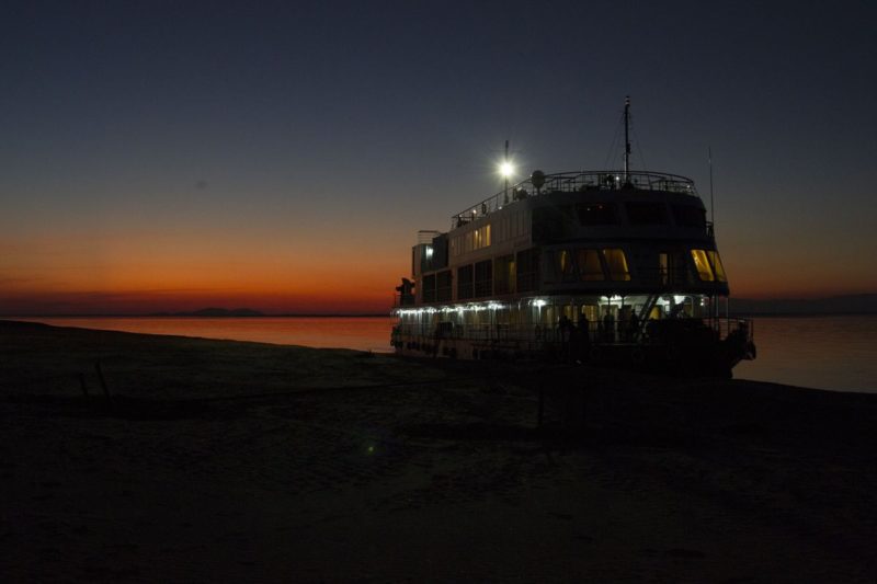 The MV Mahabaahu at Sunset